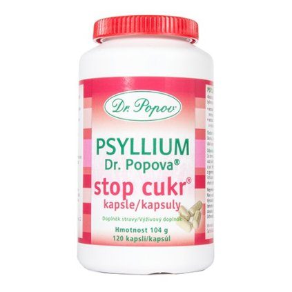 Psyllium STOP CUKR kapsle 120 ks Dr. Popov