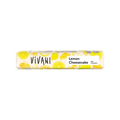 Tyčinka mléčná čokoláda Lemon Cheesecake 40 g BIO VIVANI