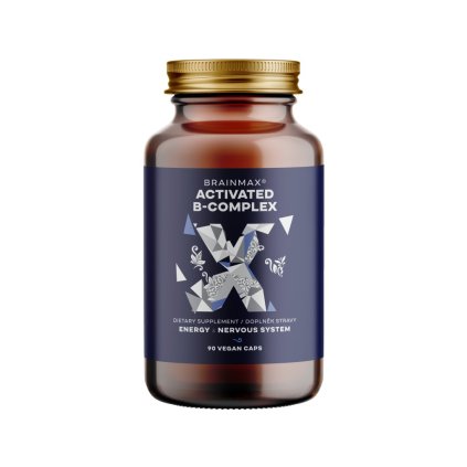 BrainMax Activated B-Complex®, Aktivovaný B Komplex, 90 rostlinných kapslí