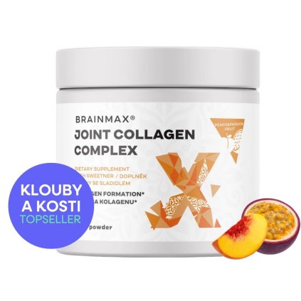 BrainMax Joint collagen komplex, broskev-marakuja, 225 g