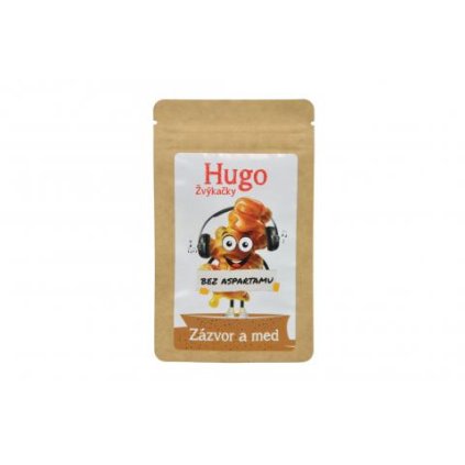 Žvýkačky Med a zázvor bez aspartamu - Hugo 9g