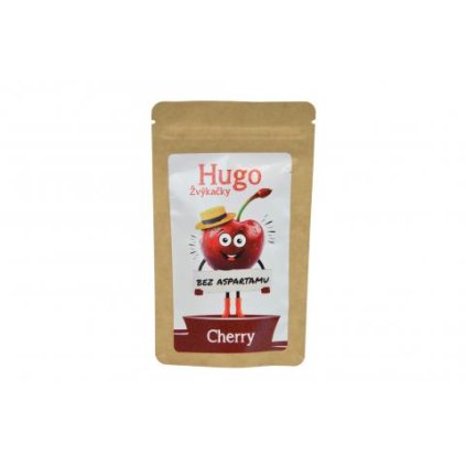Žvýkačky Cherry bez aspartamu - Hugo 9g