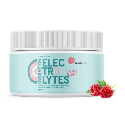 BrainMax KIDS Hydratační elektrolyty, Malina, 150 g