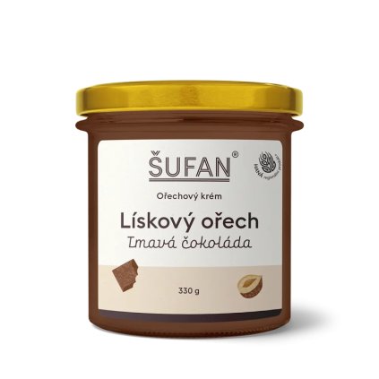 Lískový ořech s tmavou čokoládou 330 g Šufan
