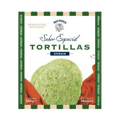 Tortilla Spinach 25cm / 6 ks Nuevo Progreso