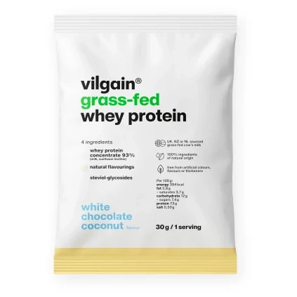 Vilgain Grass-Fed Whey Protein bílá čokoláda a kokos 30 g