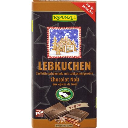 BIO hořká čokoláda s perníkovým kořením RAPUNZEL 80 g