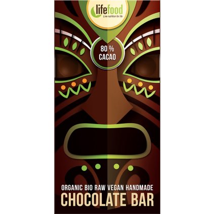 Bio raw čokoláda 80% s kakaem Lifefood 70 g