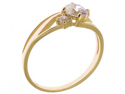 Prsten ze žlutého zlata G951