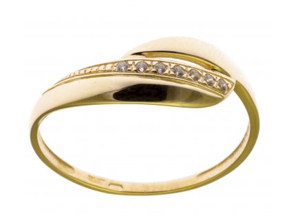 Prsten ze žlutého zlata F010