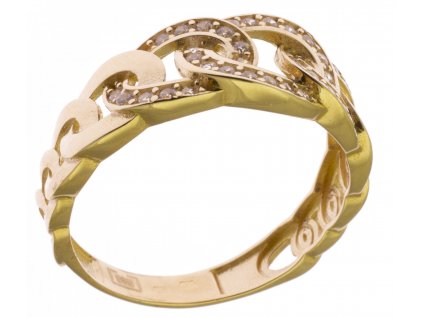 Prsten ze žlutého zlata F018