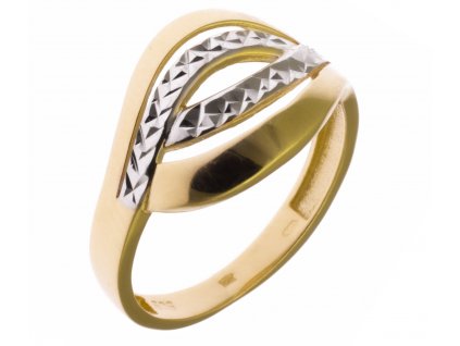 Prsten ze žlutého zlata F034