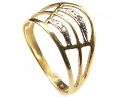 Prsten ze žlutého zlata G417