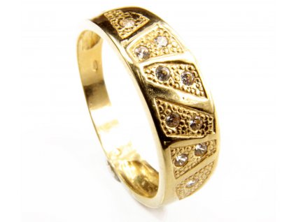 Prsten ze žlutého zlata G413