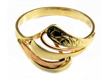 Prsten ze žlutého zlata G438
