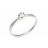 Prsten z bílého zlata se zirkony G315