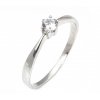 Prsten z bílého zlata se zirkony G315