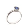 Prsten z bílého zlata se safítem G327
