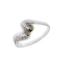 Prsten z bílého zlata se zirkony G619