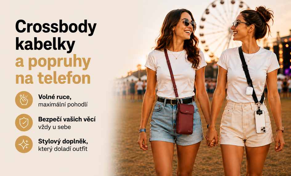 Volné ruce i kapsy - crossbody kabelky a popruhy na telefony od JHMobil.cz