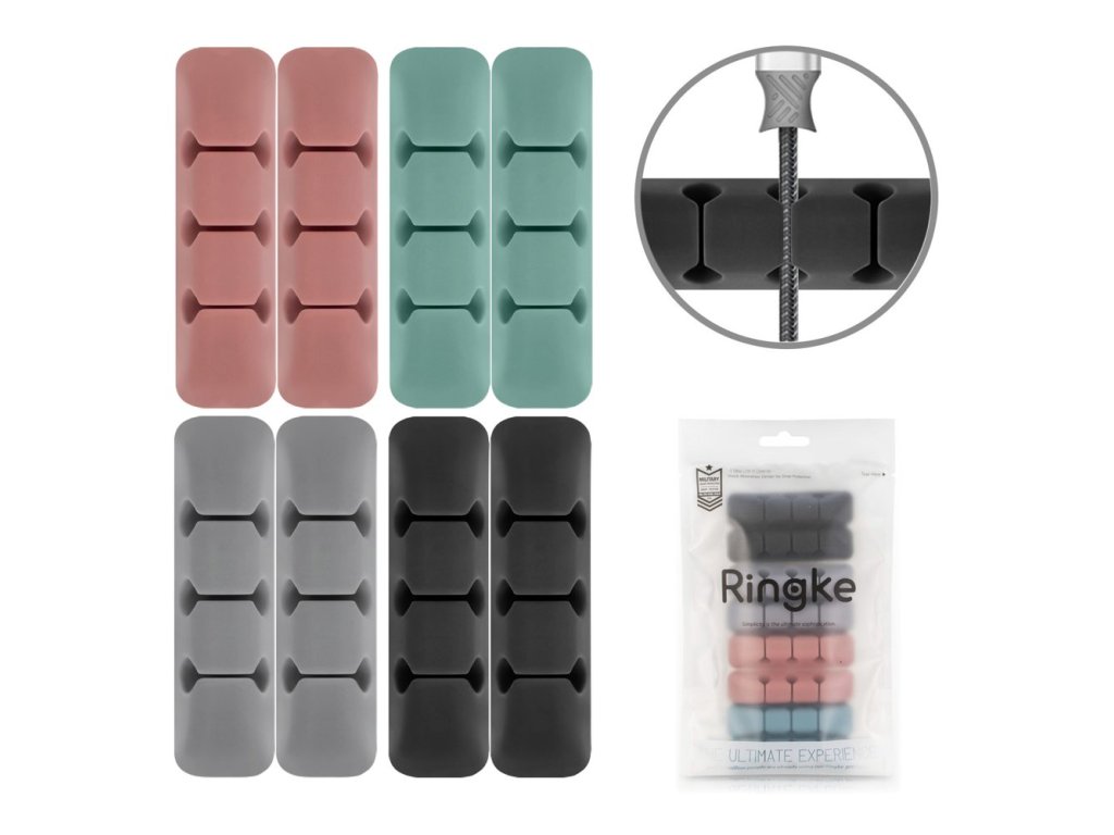 Ringke organizér kabelů 8ks - multicolor