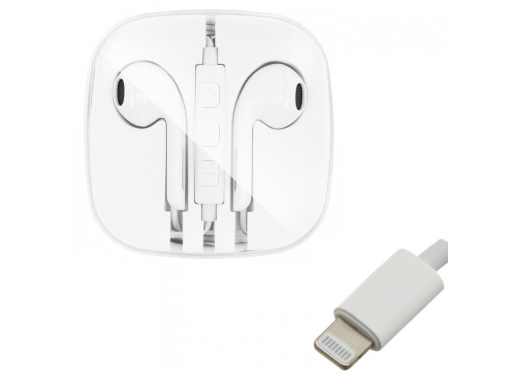 OEM sluchátka s ovládáním EarPods pro iPhone 7 / 8 / X / Xs / Lightning  konektor - JHMobil.cz