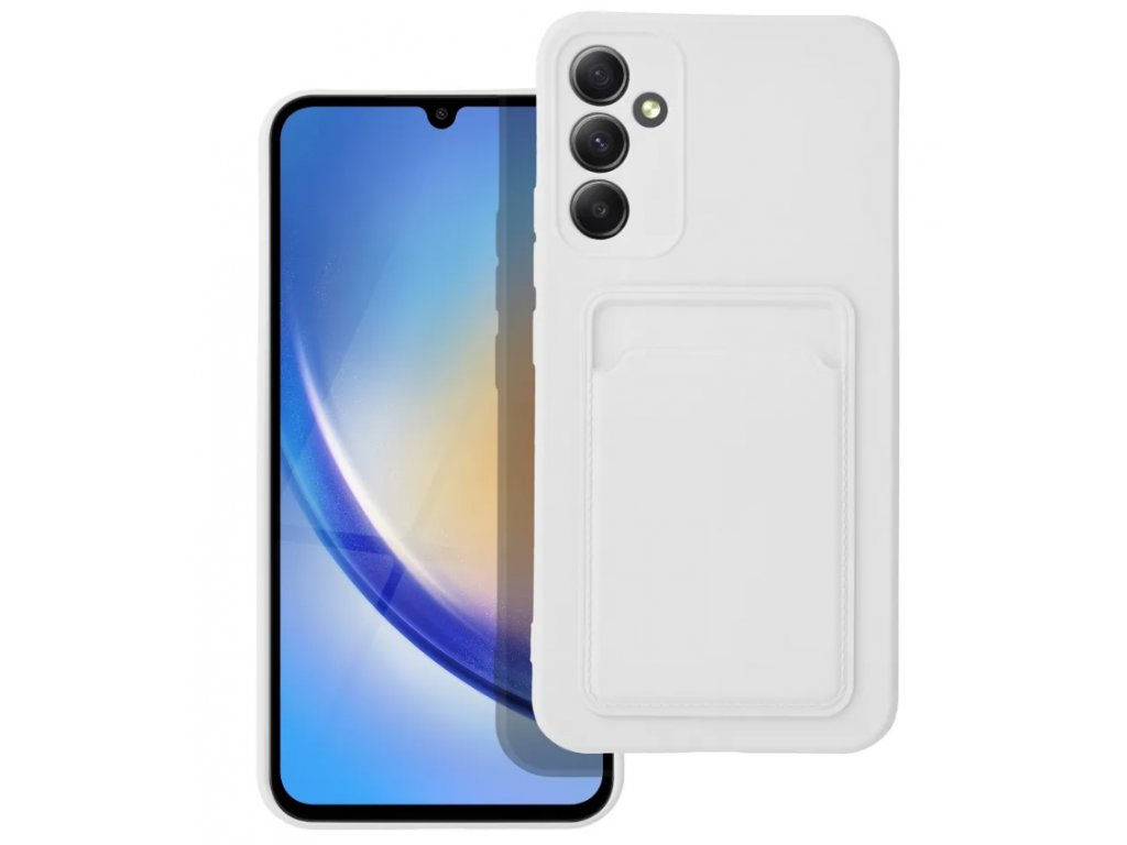 Silicone CARD case pouzdro / kryt s přihrádkou Samsung Galaxy A54 5G, bílé  - JHMobil.cz