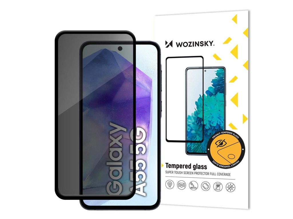 Wozinsky Full Glue tvrzené sklo / Anti SPY filter / Samsung Galaxy A55 5G