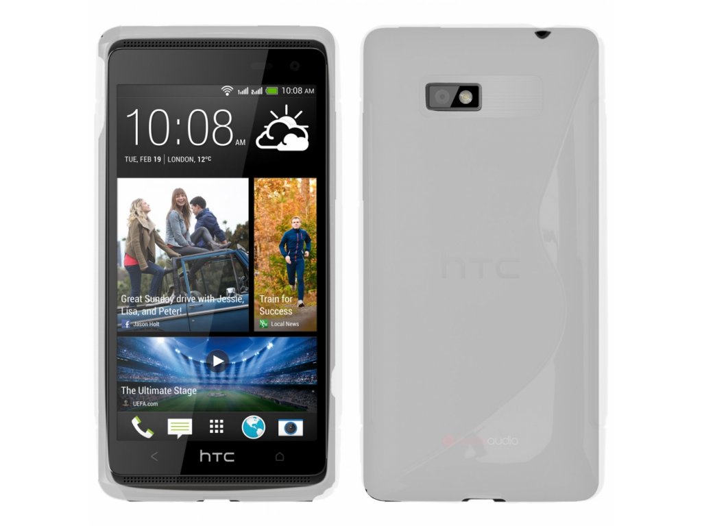 S Case pouzdro HTC Desire 600 transparent white