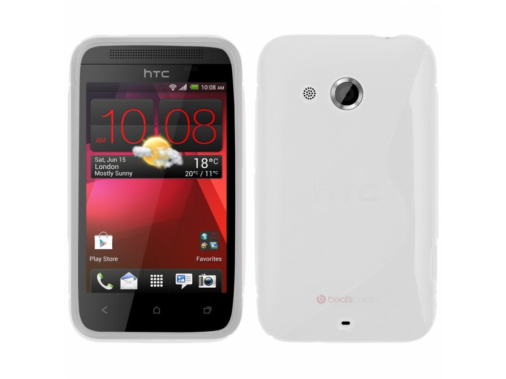 S Case pouzdro HTC Desire 200 transparent white