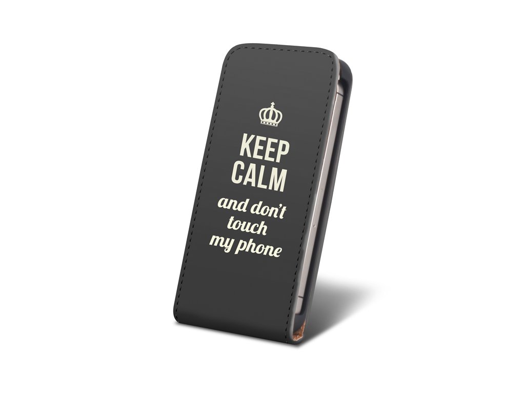 SLIGO Slim vyklápěcí pouzdro Samsung i9505 Galaxy S4, Keep Calm