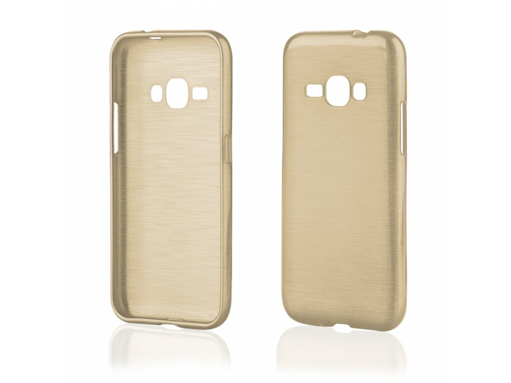 Pouzdro JELLY Case Metalic Samsung J120 Galaxy J1 (2016) zlaté