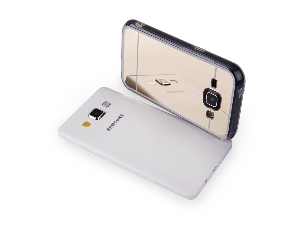 MIRROR CASE pouzdro Samsung J100 Galaxy J1 gold / zlaté