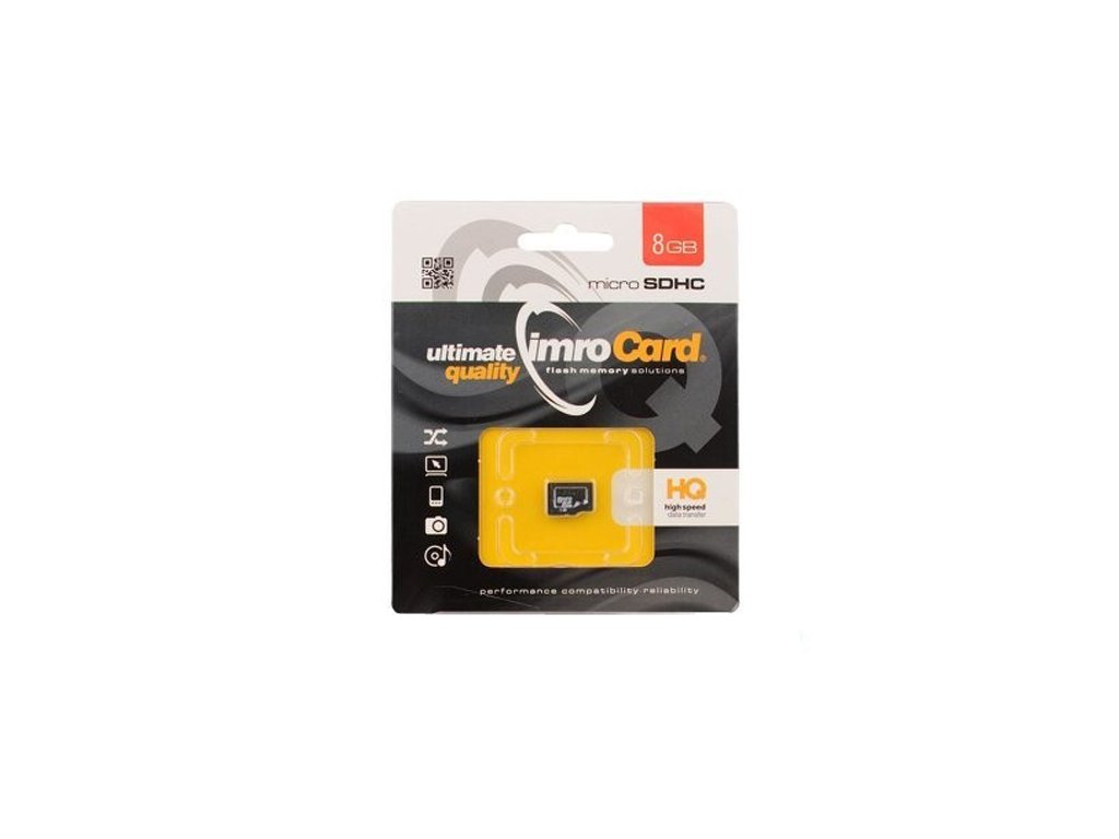 IMRO Micro SDHC 8GB + SD adaptér class 10 (blister)