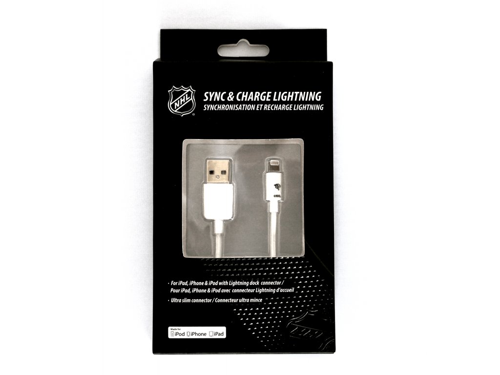 NHL lightning datový / nabíjecí USB kabel pro iPhone / MFI - Nashville Predators LGX-11212