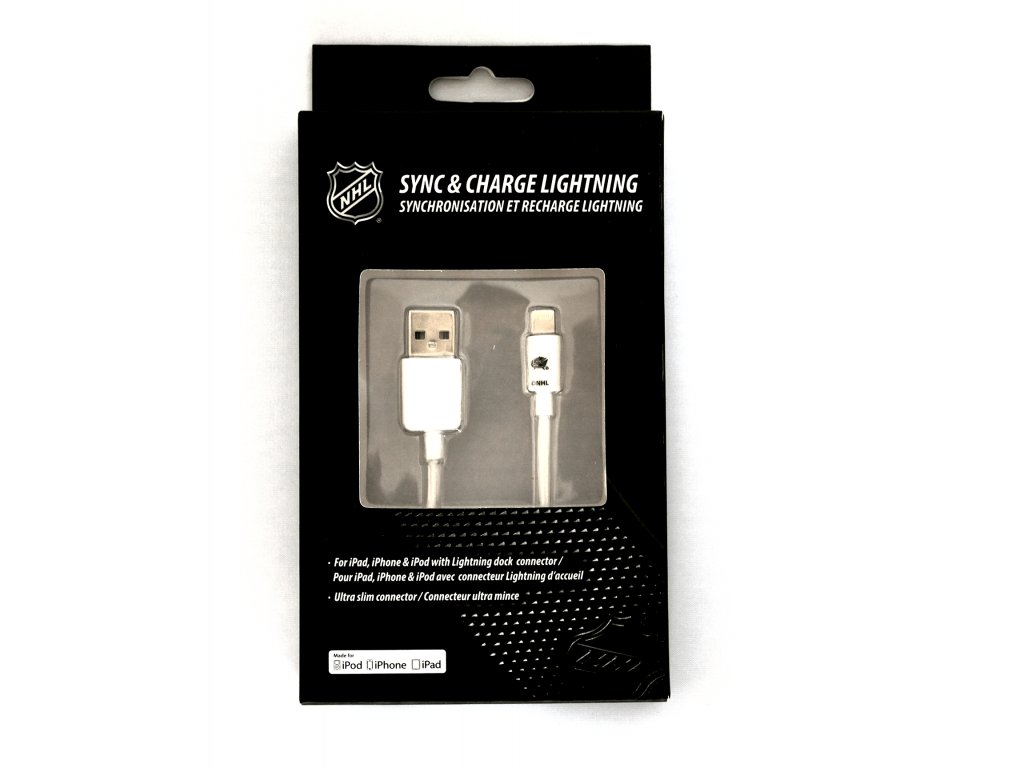 NHL lightning datový / nabíjecí USB kabel pro iPhone / MFI Colombus Blue Jackets LGX-11216