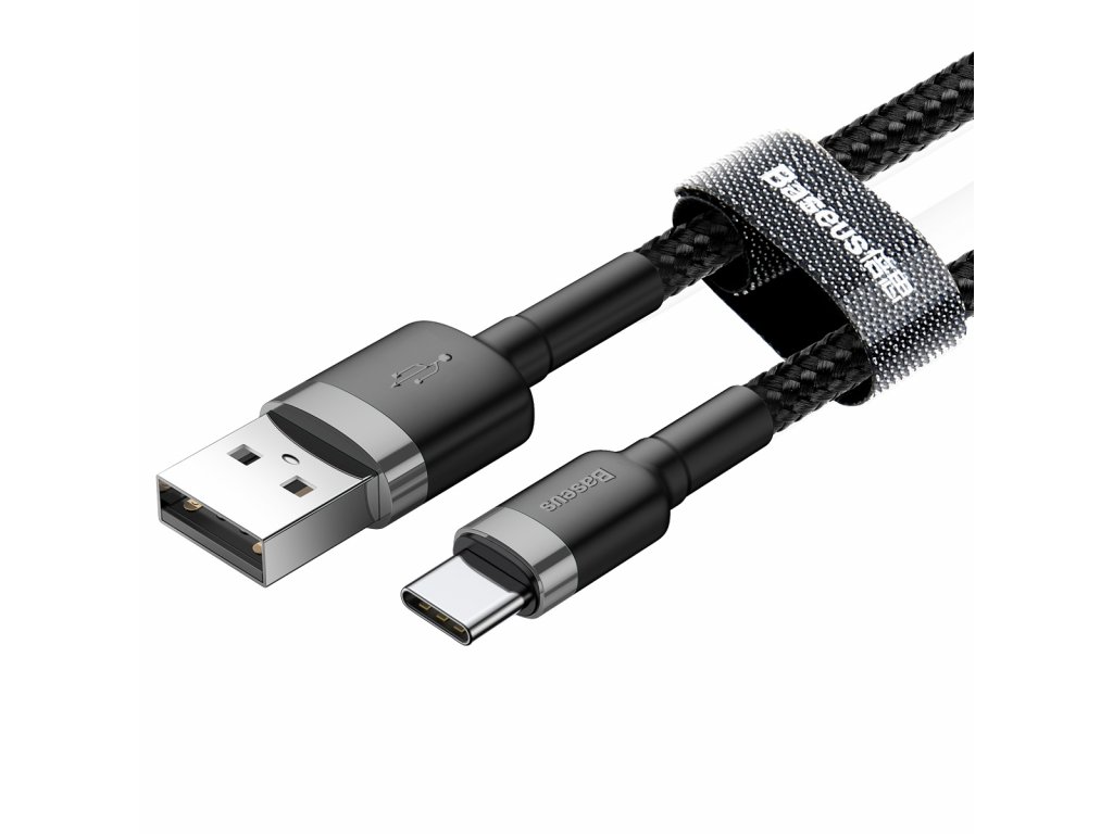 Baseus Cafule USB kabel - USB-C / 0,5m / 3A grey-black CATKLF-AG1