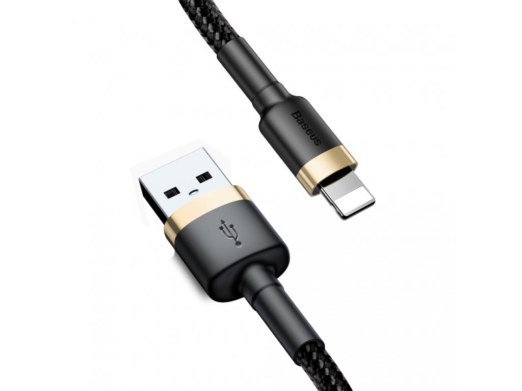 Baseus Cafule USB kabel - iPhone lightning QC 3,0 / 1m / 2,4A black-gold CALKLF-BV1