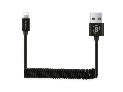 Baseus Elastic datový / dobíjecí kabel pro iPhone 5/6/7/8/X černý CALIGHTNG-EL01