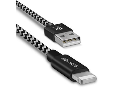 Dux Ducis K-ONE series USB kabel - Apple Lightning / 2m / 2,1A černá / bílá