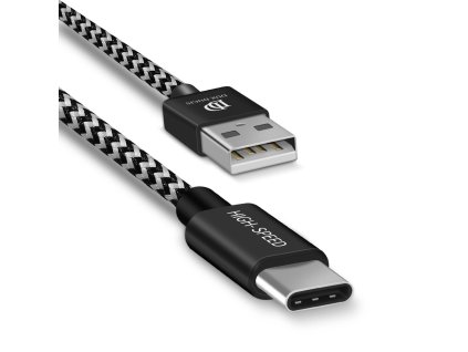 Dux Ducis K-ONE series USB kabel - USB-C / 2m / 2,1A černá / bílá