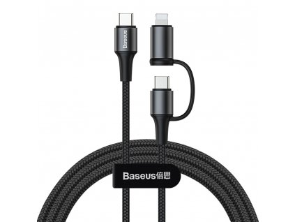 Baseus Twins kabel USB-C PD / Apple Lightning / USB-C black CATLYW-01
