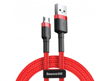 Baseus Cafule USB kabel - Micro USB / 1m / 2,4A / QC 3.0 červený CAMKLF-B09