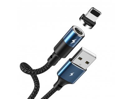 REMAX Zigie RC-102i magnetický USB kabel pro iPhone 5/6/7/8/X lightning černý, 3A / 1,2m