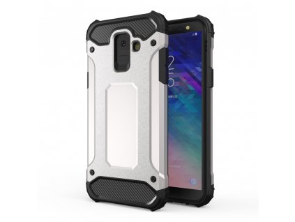 Hybrid Armor Case odolné pouzdro pro Samsung A600 Galaxy A6 2018 stříbrné
