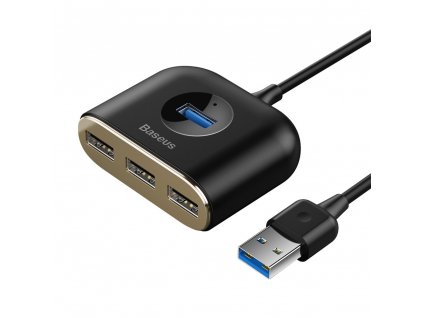 Baseus Square HUB USB 3.0 - 4 x USB rozbočovač černý / 1m CAHUB-AY01