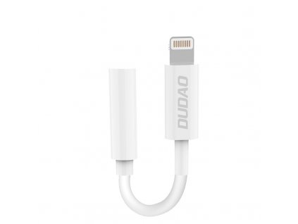 Dudao L16i adaptér Apple Lightning / 3,5mm jack bílý