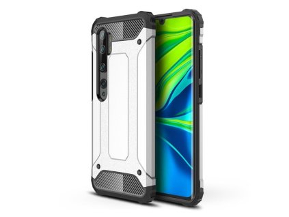 Hybrid Armor Case odolné pouzdro pro Xiaomi Mi NOTE 10 / Mi NOTE 10 PRO stříbrné