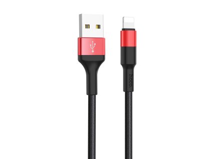 HOCO X26 Xpress USB kabel - iPhone lightning 1m / 2A černá / červená