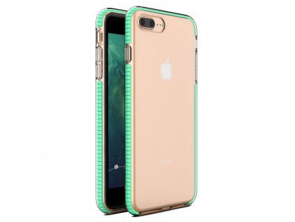 Spring Case TPU pouzdro pro Apple iPhone 7+ / 8+ (5,5") clear / mint